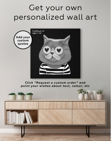 Illustration of Cat Canvas Wall Art - image 5