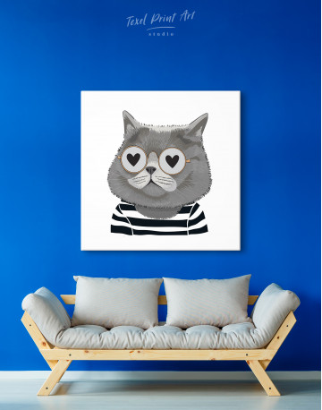 Illustration of Cat Canvas Wall Art - image 4