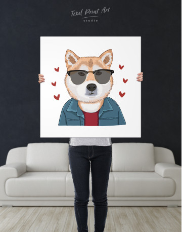 Illustration of Dog Canvas Wall Art - image 1
