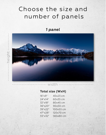 Mont Blanc Mountain Canvas Wall Art - image 2