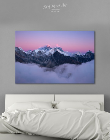 Beautiful Scenery of the Summit of Everest Canvas Wall Art
