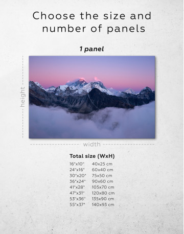 Beautiful Scenery of the Summit of Everest Canvas Wall Art - image 8