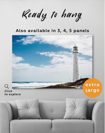 Old Lighthouse on a Shore Canvas Wall Art - image 2