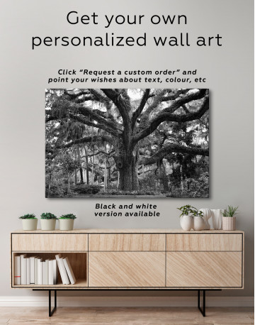 Large Tree in a Park Canvas Wall Art - image 3