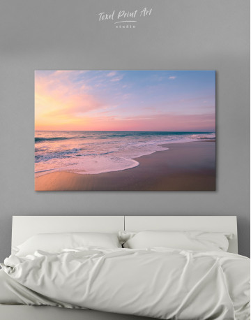 Beautiful Colorful Sunset at the Beach Canvas Wall Art