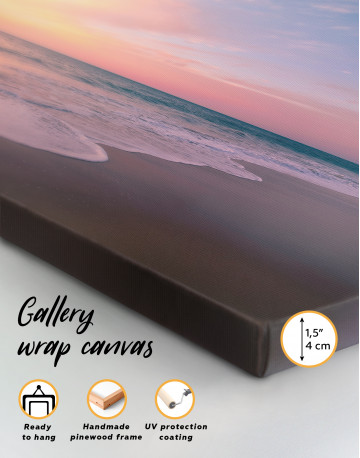 Beautiful Colorful Sunset at the Beach Canvas Wall Art - image 2