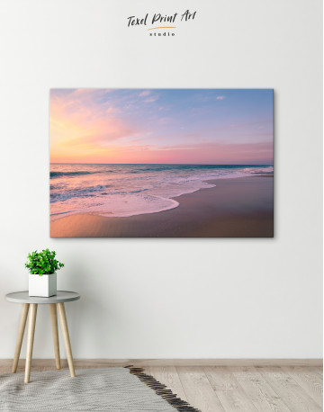 Beautiful Colorful Sunset at the Beach Canvas Wall Art - image 4