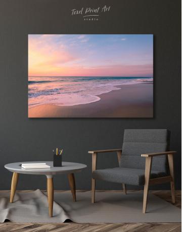 Beautiful Colorful Sunset at the Beach Canvas Wall Art - image 5