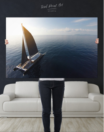 Sailing Catamaran Canvas Wall Art - image 1