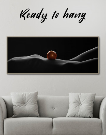 Framed Nude Woman Bodyscape Canvas Wall Art - image 4