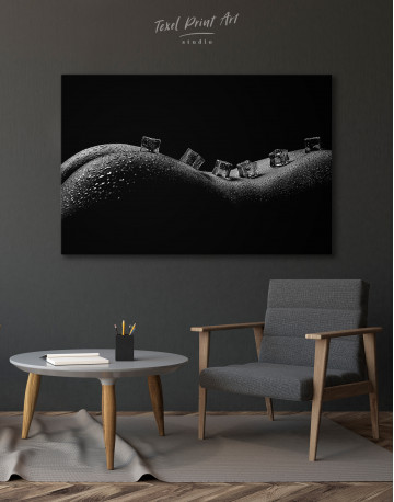 Wet Nude Woman Bodyscape Canvas Wall Art - image 6