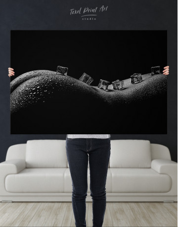 Wet Nude Woman Bodyscape Canvas Wall Art - image 1