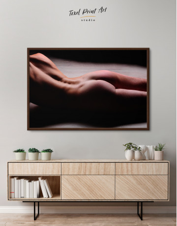 Framed Sensual Woman Bodyscape Canvas Wall Art