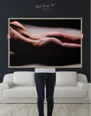 Framed Sensual Woman Bodyscape Canvas Wall Art - image 1