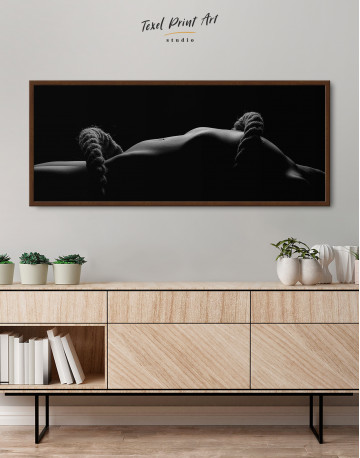 Framed Nude Woman Bodyscape Canvas Wall Art - image 2