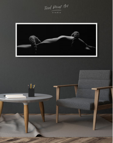 Framed Nude Woman Bodyscape Canvas Wall Art - image 3