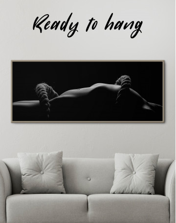 Framed Nude Woman Bodyscape Canvas Wall Art - image 1