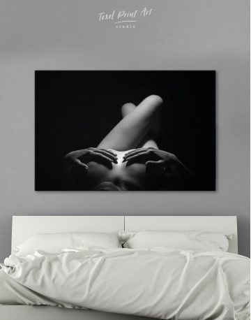 Naked Woman Bodyscape Canvas Wall Art