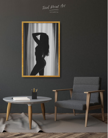 Framed Sexy Woman Silhouette Canvas Wall Art - image 3