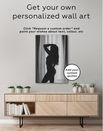 Sexy Woman Silhouette Canvas Wall Art - image 4