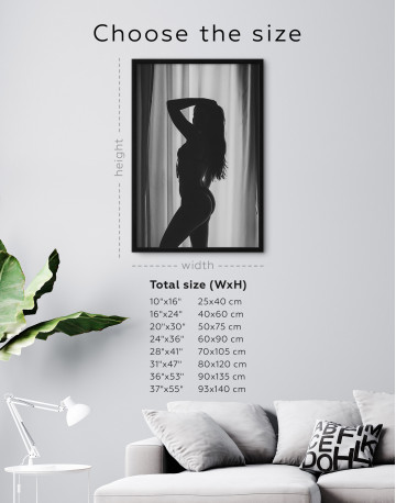 Framed Sexy Woman Silhouette Canvas Wall Art - image 5