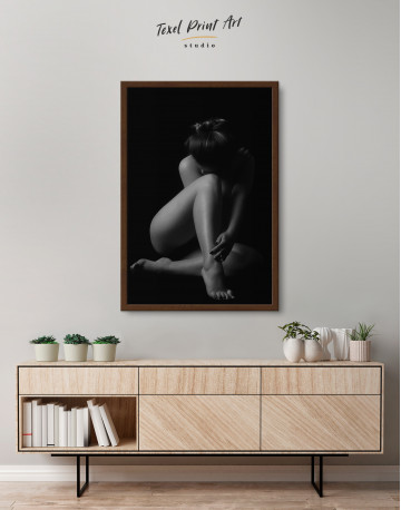 Framed Nude Women Bodyscape Canvas Wall Art