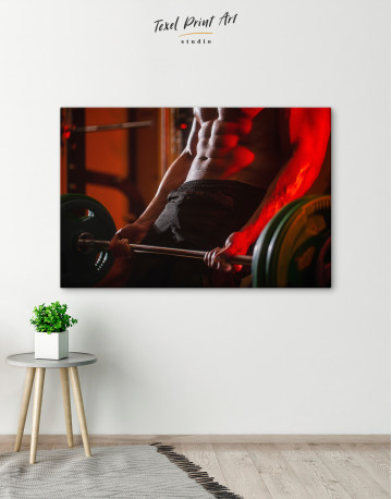 Man with Barbell Canvas Wall Art - image 6
