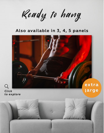 Man with Barbell Canvas Wall Art - image 7