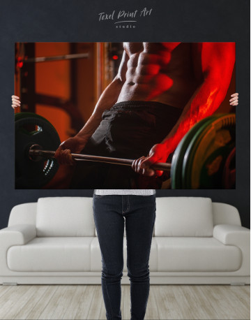 Man with Barbell Canvas Wall Art - image 8