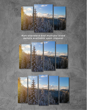 Snowy Forest View Canvas Wall Art - image 5