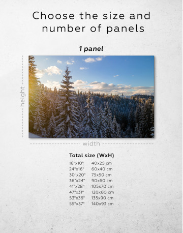 Snowy Forest View Canvas Wall Art - image 1