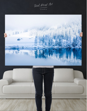 Snowy Langscape Canvas Wall Art - image 1