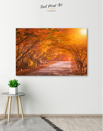 Autumn Fall Road Landscape Canvas Wall Art - image 5