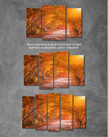 Autumn Fall Road Landscape Canvas Wall Art - image 4