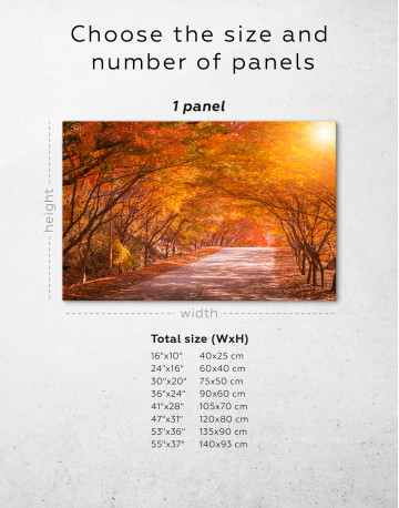 Autumn Fall Road Landscape Canvas Wall Art - image 8