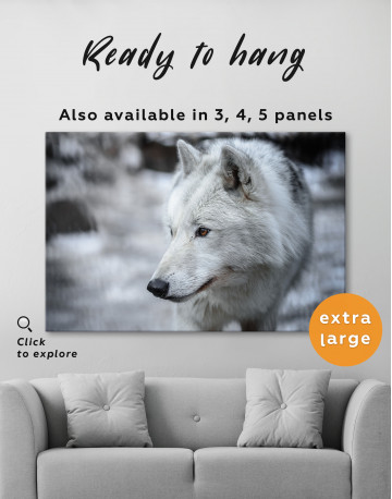 Arctic Wolf Canvas Wall Art - image 2