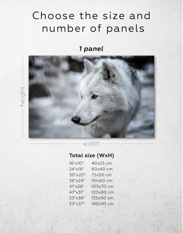 Arctic Wolf Canvas Wall Art - image 1