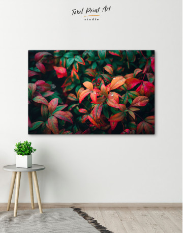 Colorful Autumn Leaves in a Garden Canvas Wall Art - image 4