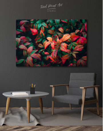 Colorful Autumn Leaves in a Garden Canvas Wall Art - image 6