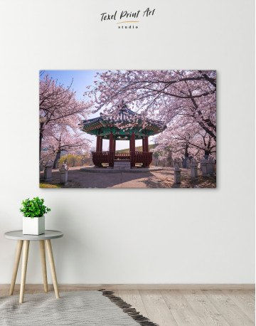 Spring Cherry Blossom in Park in Seoul, South Korea Canvas Wall Art - image 4