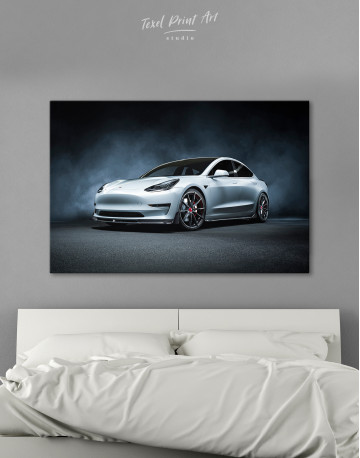 Tesla Model 3 Canvas Wall Art