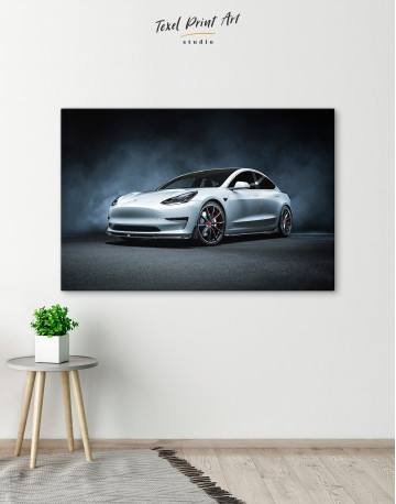 Tesla Model 3 Canvas Wall Art - image 4