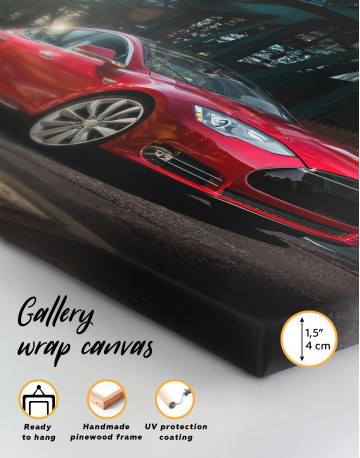 Red Tesla Model S Canvas Wall Art - image 7