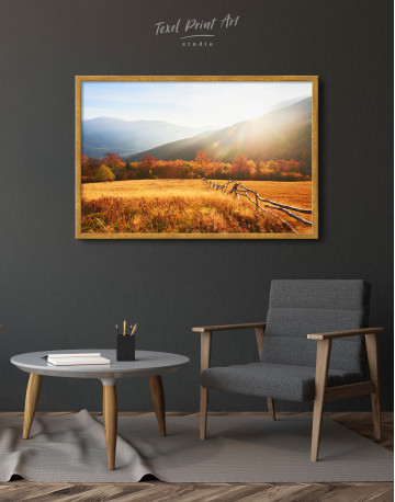 Framed Highland Hills in Autumn Canvas Wall Art - image 3