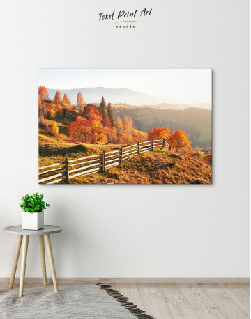 Birch Forest in Sunny While Autumn Canvas Wall Art - image 4