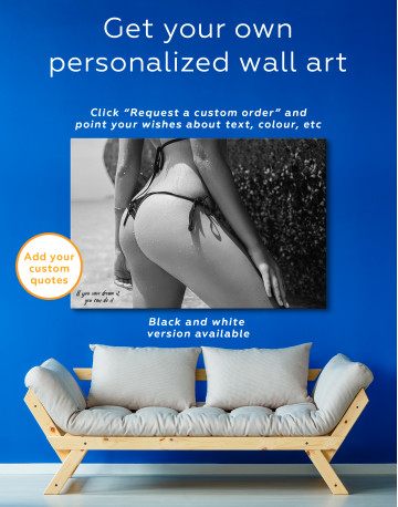 Sexy Female Body in Bikini Canvas Wall Art - image 3