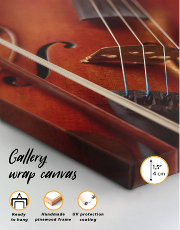 Violin in Retro Style Canvas Wall Art - image 2
