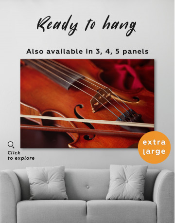 Violin in Retro Style Canvas Wall Art - image 7