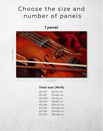Violin in Retro Style Canvas Wall Art - image 1