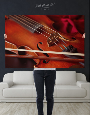 Violin in Retro Style Canvas Wall Art - image 8
